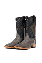 Monroe Caiman Hornback Square Toe Cowboy Boot