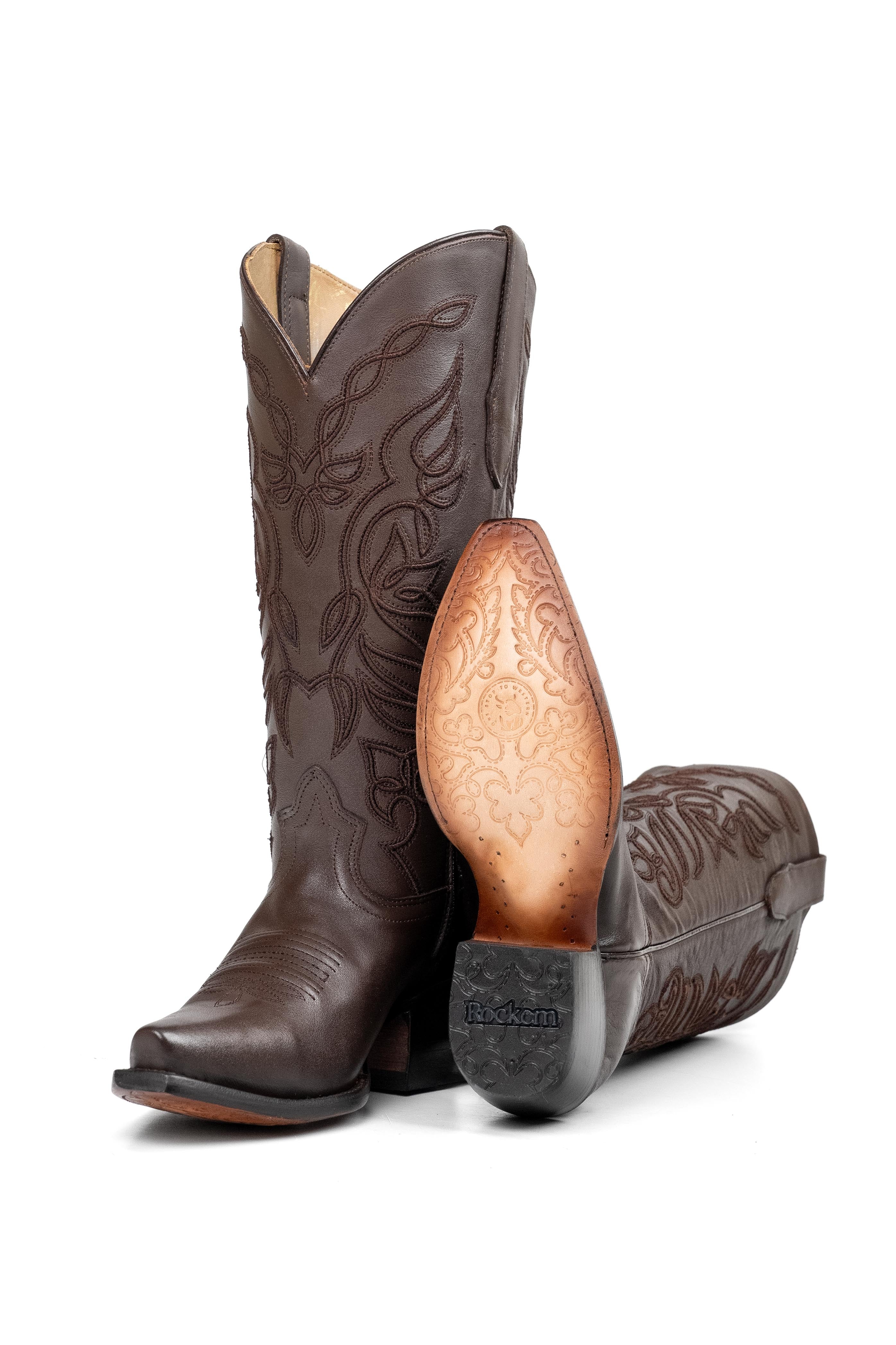 Sally Midi Wide Calf Snip Toe Cowgirl Boot