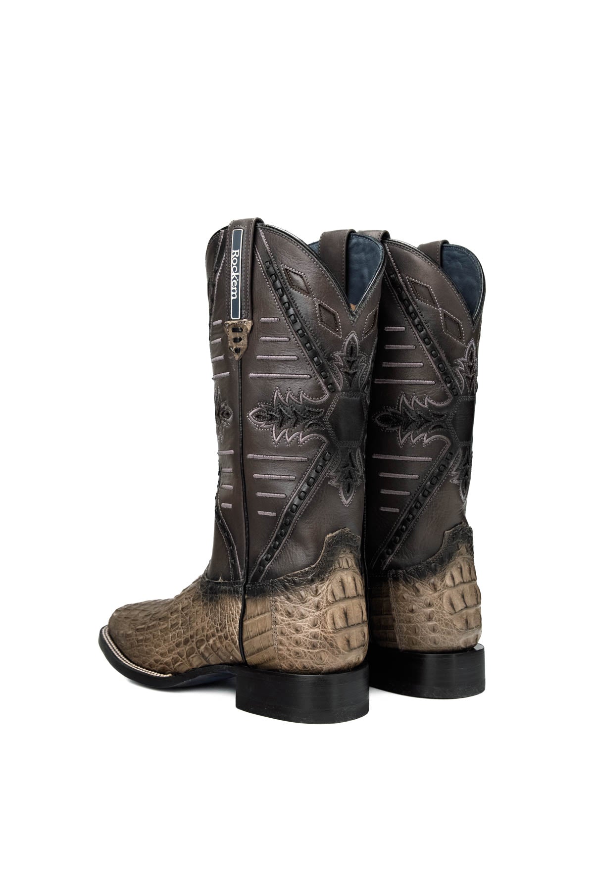 Caiman Hornback Belcrest Square Toe Cowboy Boot