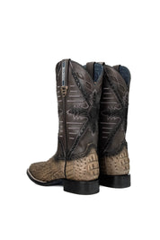 Caiman Hornback Belcrest Square Toe Cowboy Boot