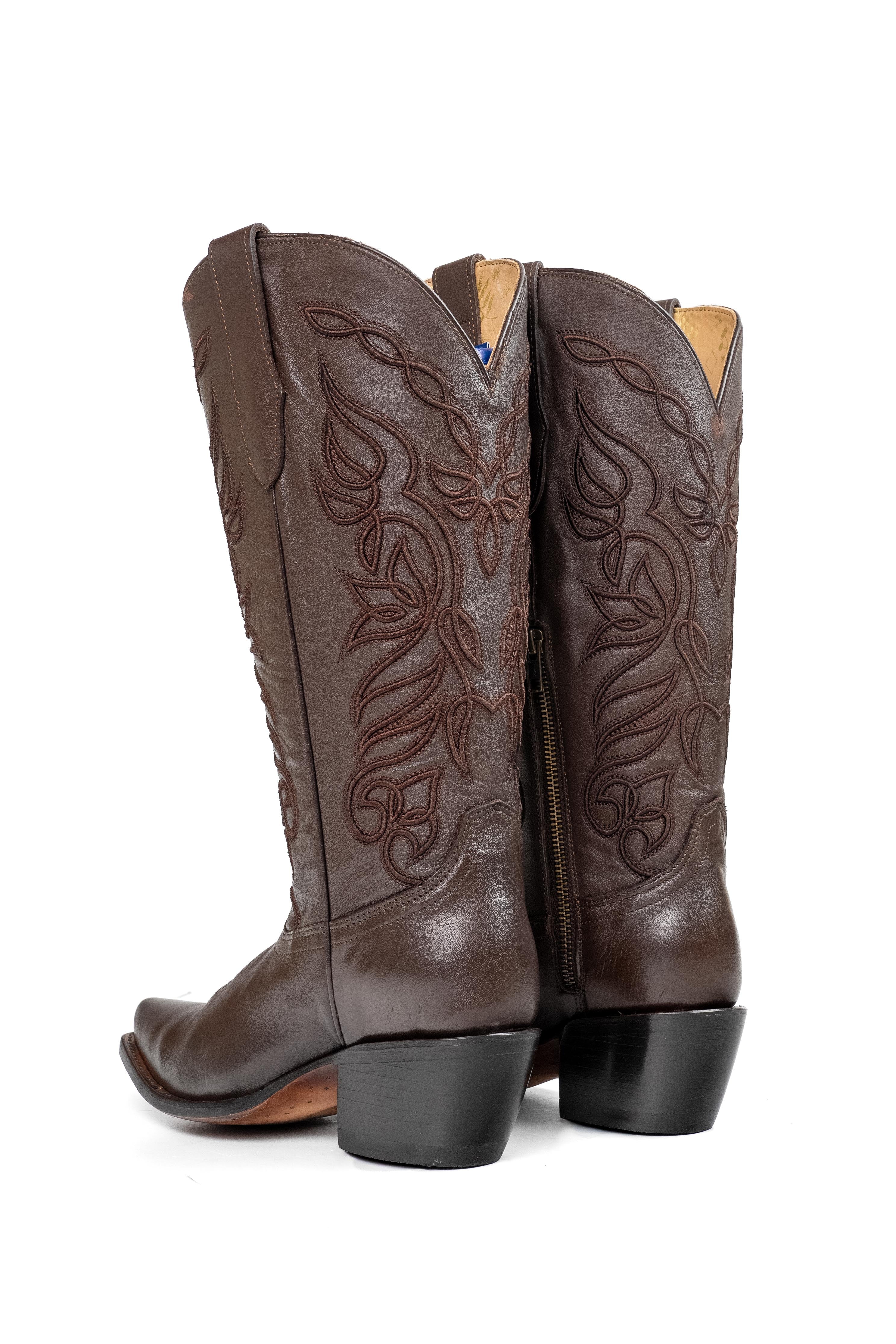 Sally Midi Wide Calf Snip Toe Cowgirl Boot