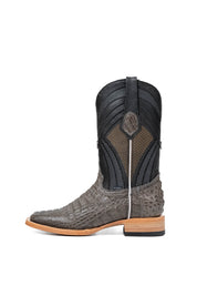 Monroe Caiman Hornback Square Toe Cowboy Boot