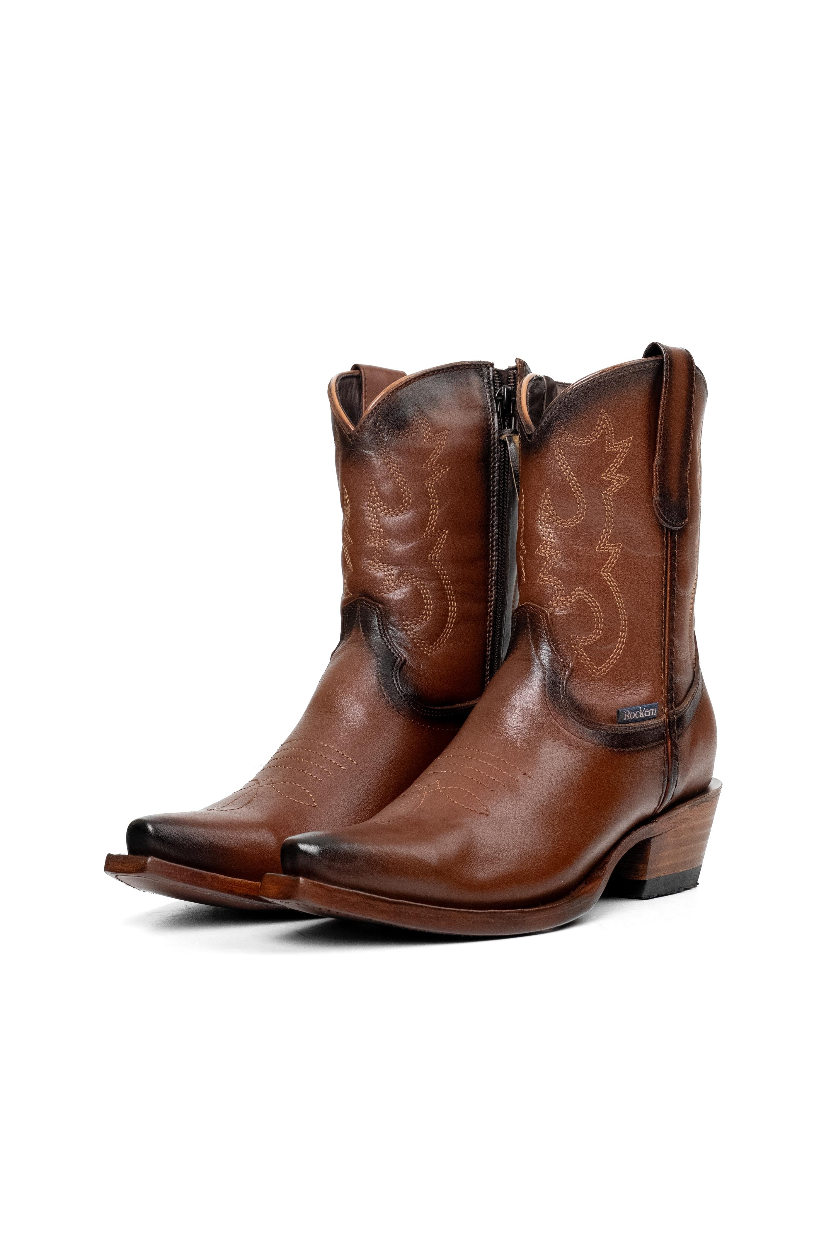 Claire Short Shaft Snip Toe Cowgirl Boot