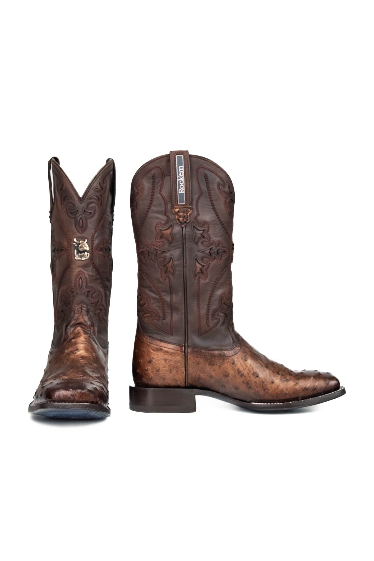 Ostrich Brady Square Toe Cowboy Boot