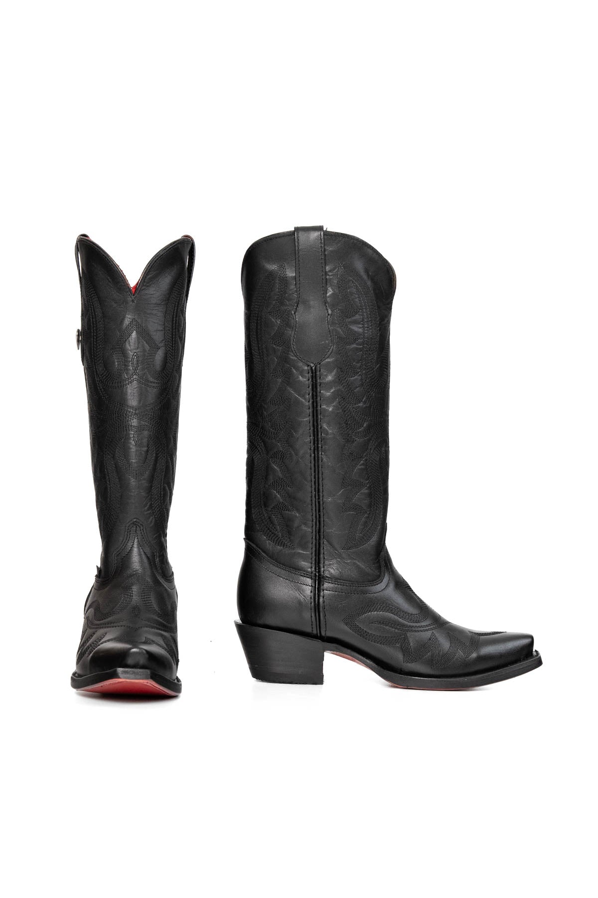 Madeline Midi Red Bottom Snip Toe Cowgirl Boot