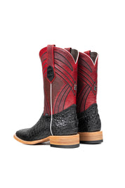 Monroe Caiman Hornback Square Toe Cowboy Boot