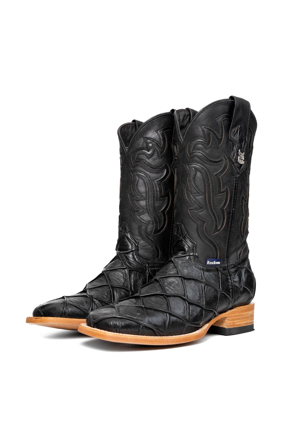 Bruce Big Bass Pirarucu Square Toe Cowboy Boot – Rock'Em