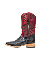 Monroe Caiman Hornback Square Toe Cowboy Boot