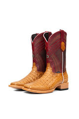 Monroe Caiman Hornback Square Toe Cowboy Boot