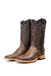 Bruce Tooled Poker Square Toe Cowboy Boot