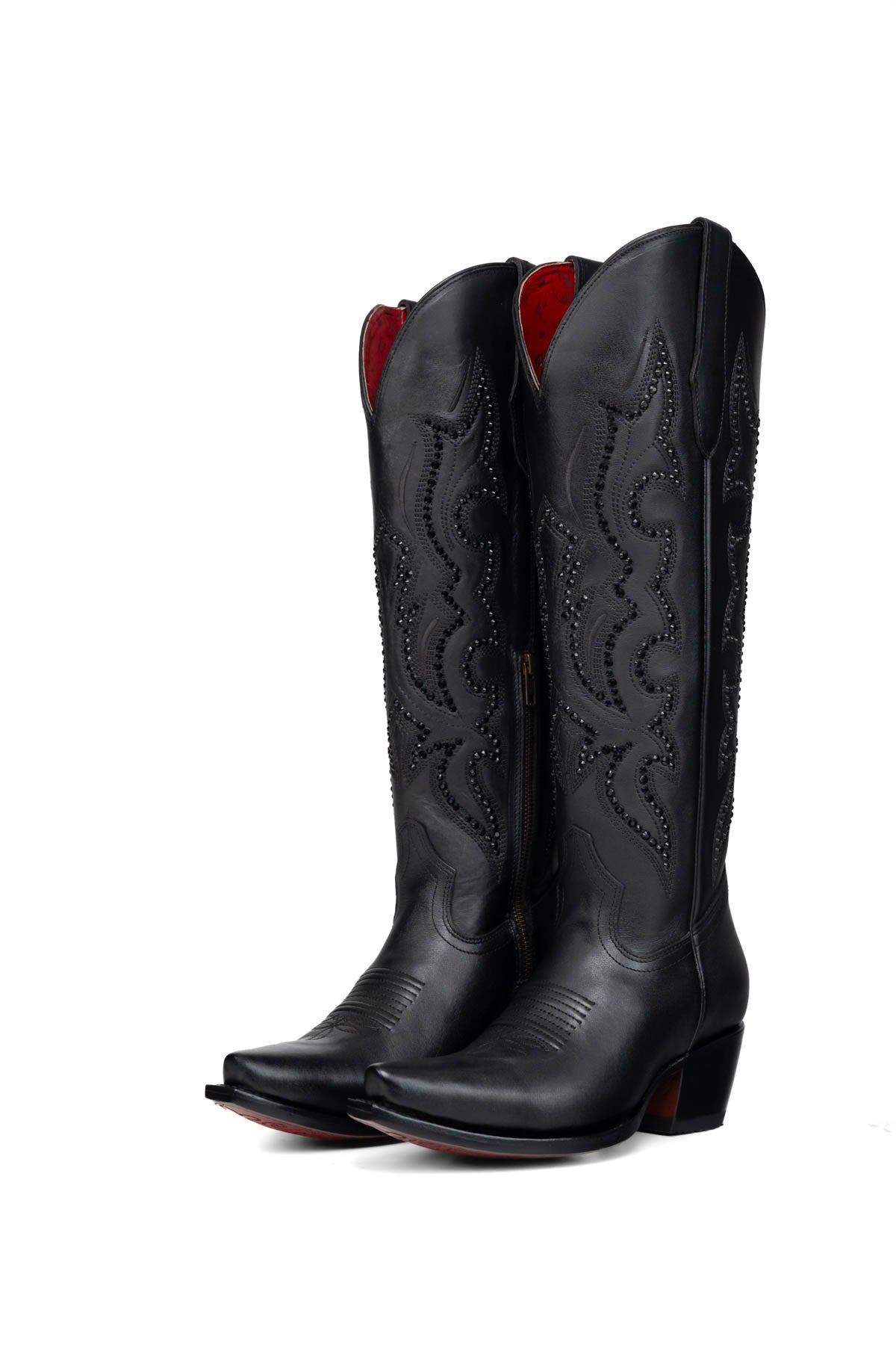 Marbella Tall Red Bottom Snip Toe Cowgirl Boot