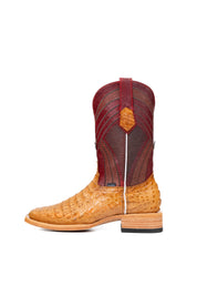 Monroe Caiman Hornback Square Toe Cowboy Boot