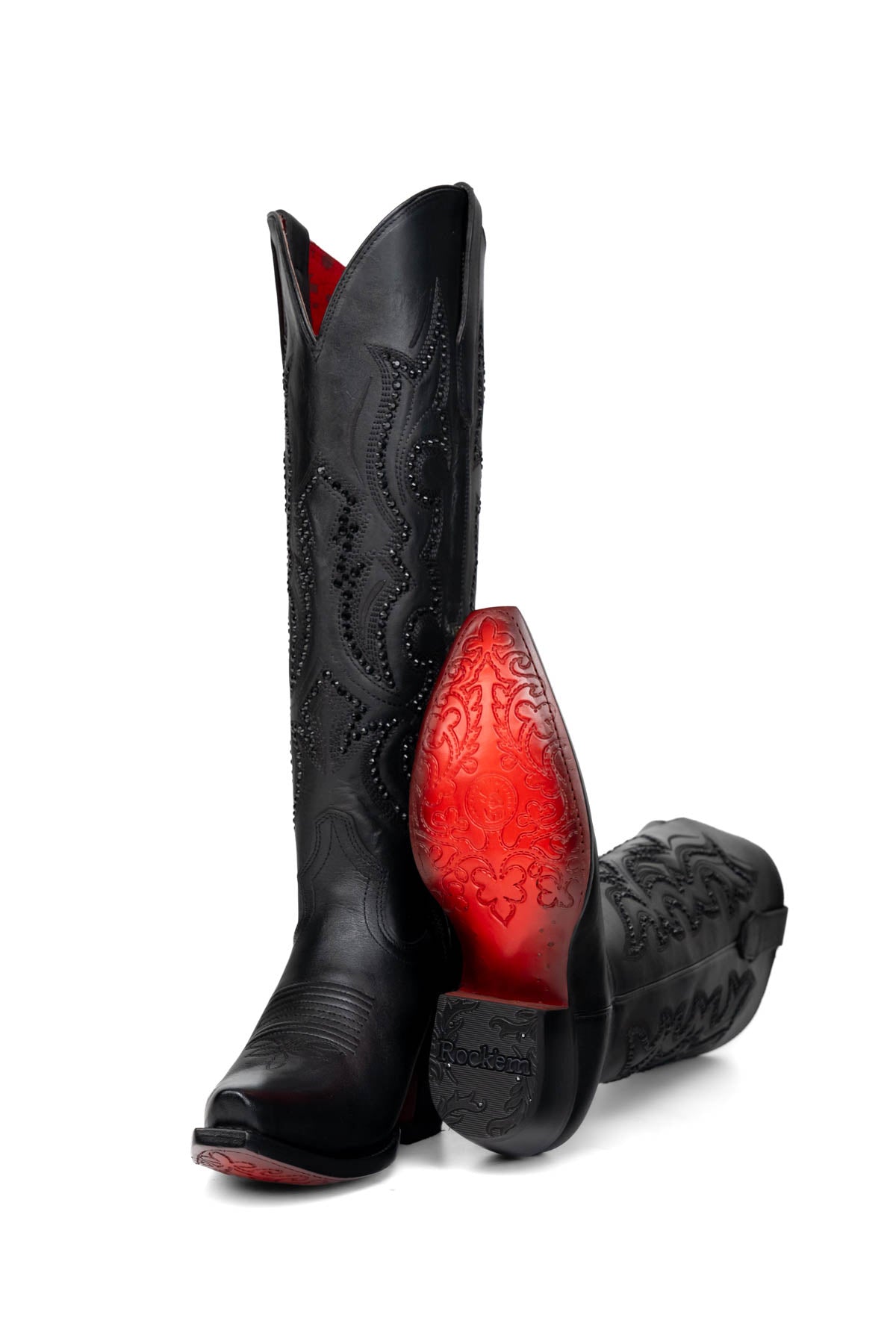 Marbella Tall Red Bottom Snip Toe Cowgirl Boot