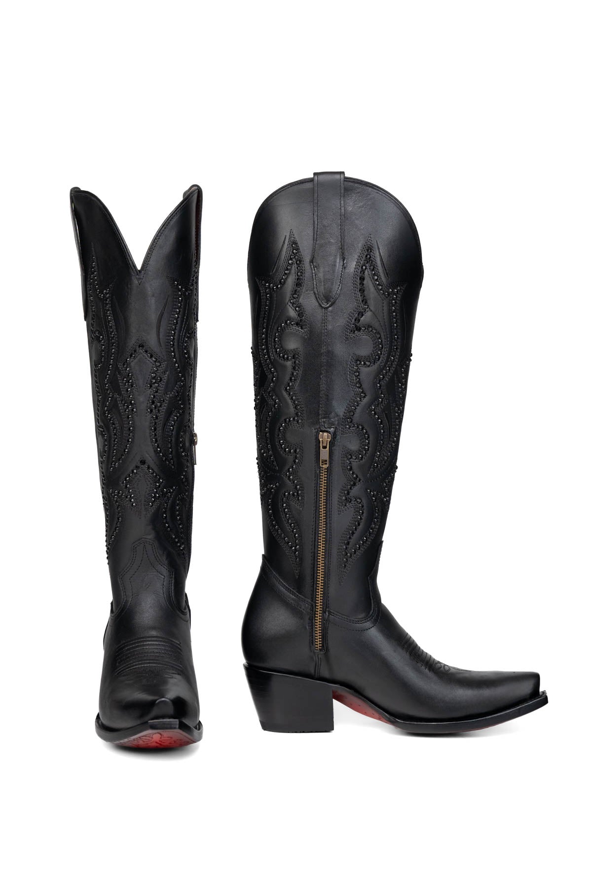 Marbella Tall Red Bottom Snip Toe Cowgirl Boot