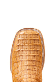 Monroe Caiman Hornback Square Toe Cowboy Boot