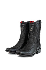 Python Matte Hornstone Red Bottom Narrow Toe Ankle Boot