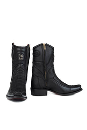 Python Matte Hornstone Red Bottom Narrow Toe Ankle Boot