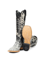 Carmina Tall Cowhide Square Toe Cowgirl Boot Size 7 Box DU32