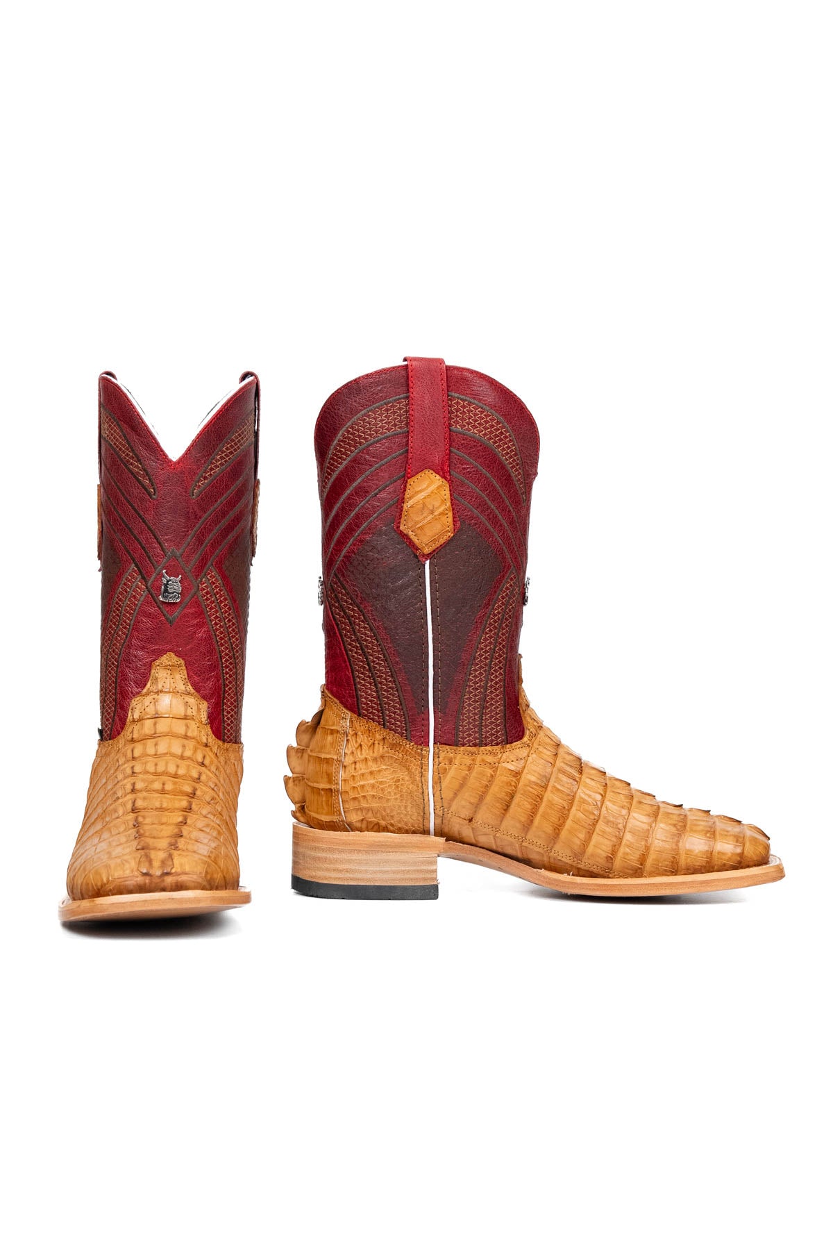 Monroe Caiman Tail Square Toe Cowboy Boot