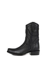 Python Matte Hornstone Red Bottom Narrow Toe Ankle Boot