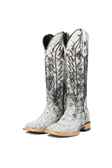 Carmina Tall Cowhide Square Toe Cowgirl Boot Size 7 Box DU33