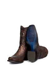 Ostrich Hornstone Narrow Toe Ankle Boot