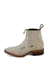 Bessero Cuero Pelo Moro Square Toe Men's Botin