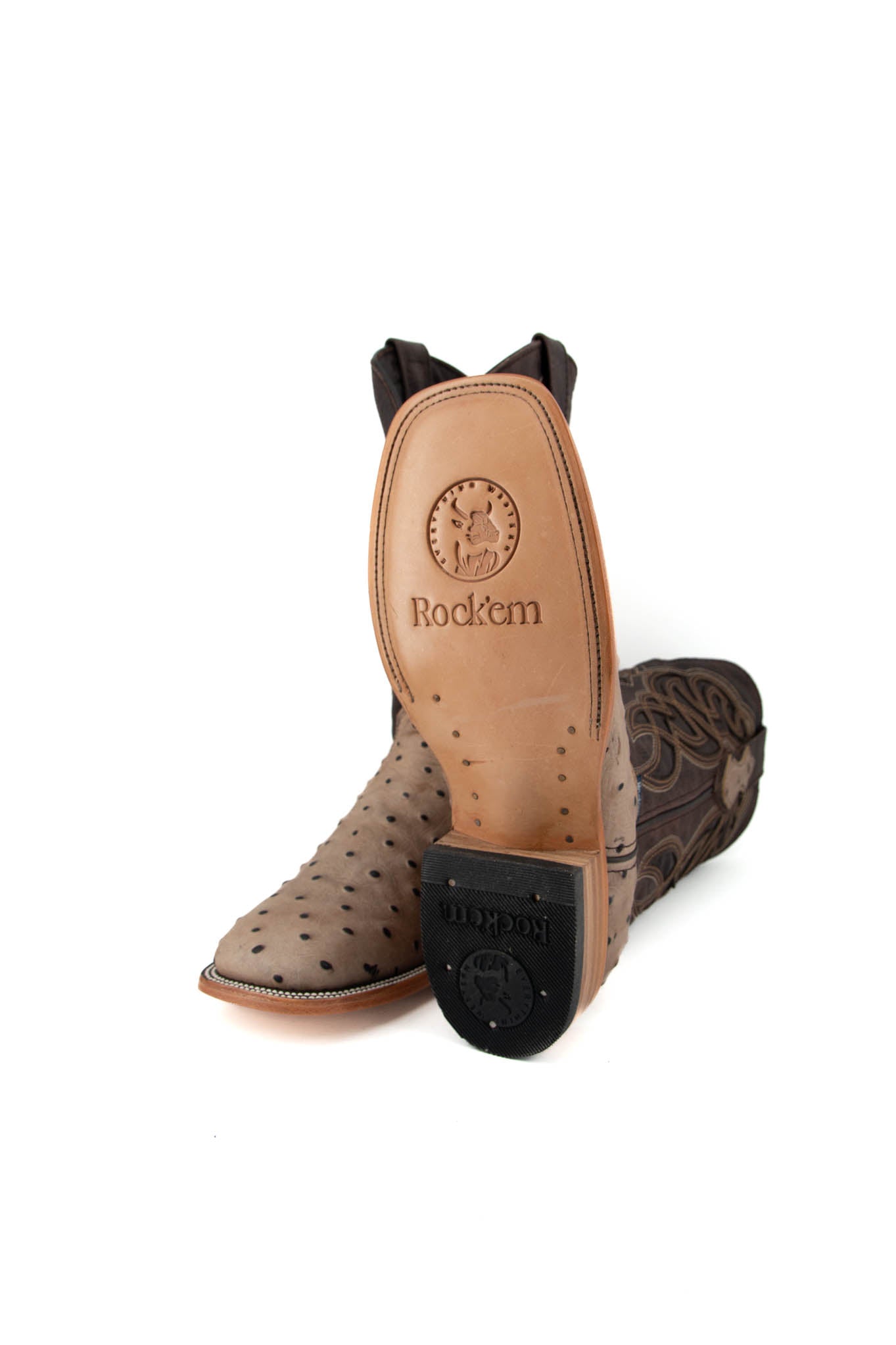 Avestruz Ranch Square Toe Cowboy Boot