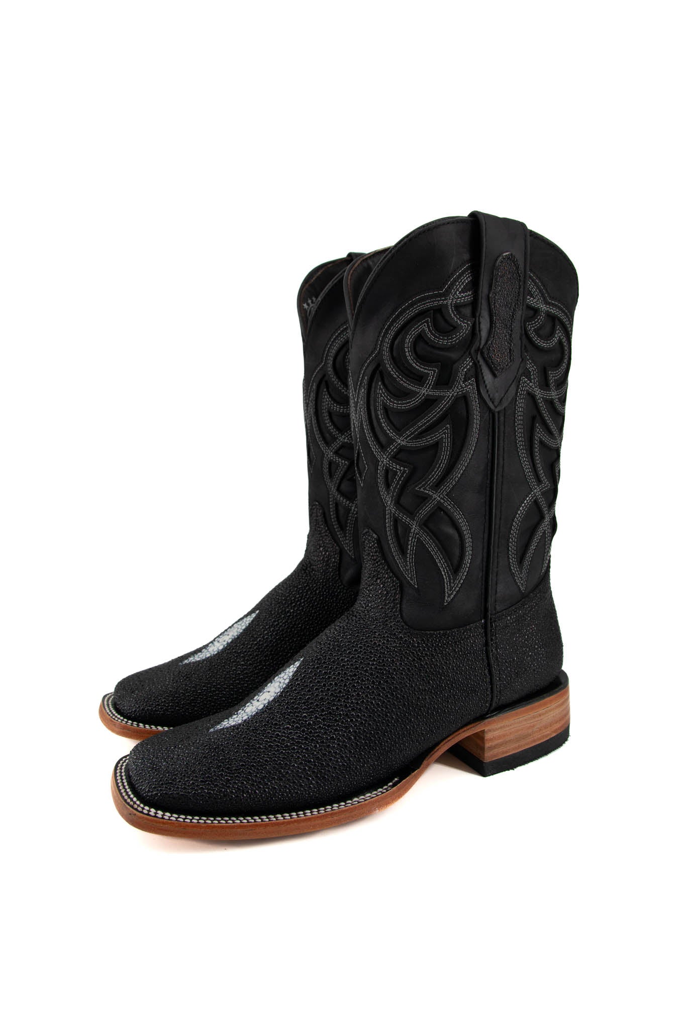 Stingray Black Square Toe Cowboy Boot