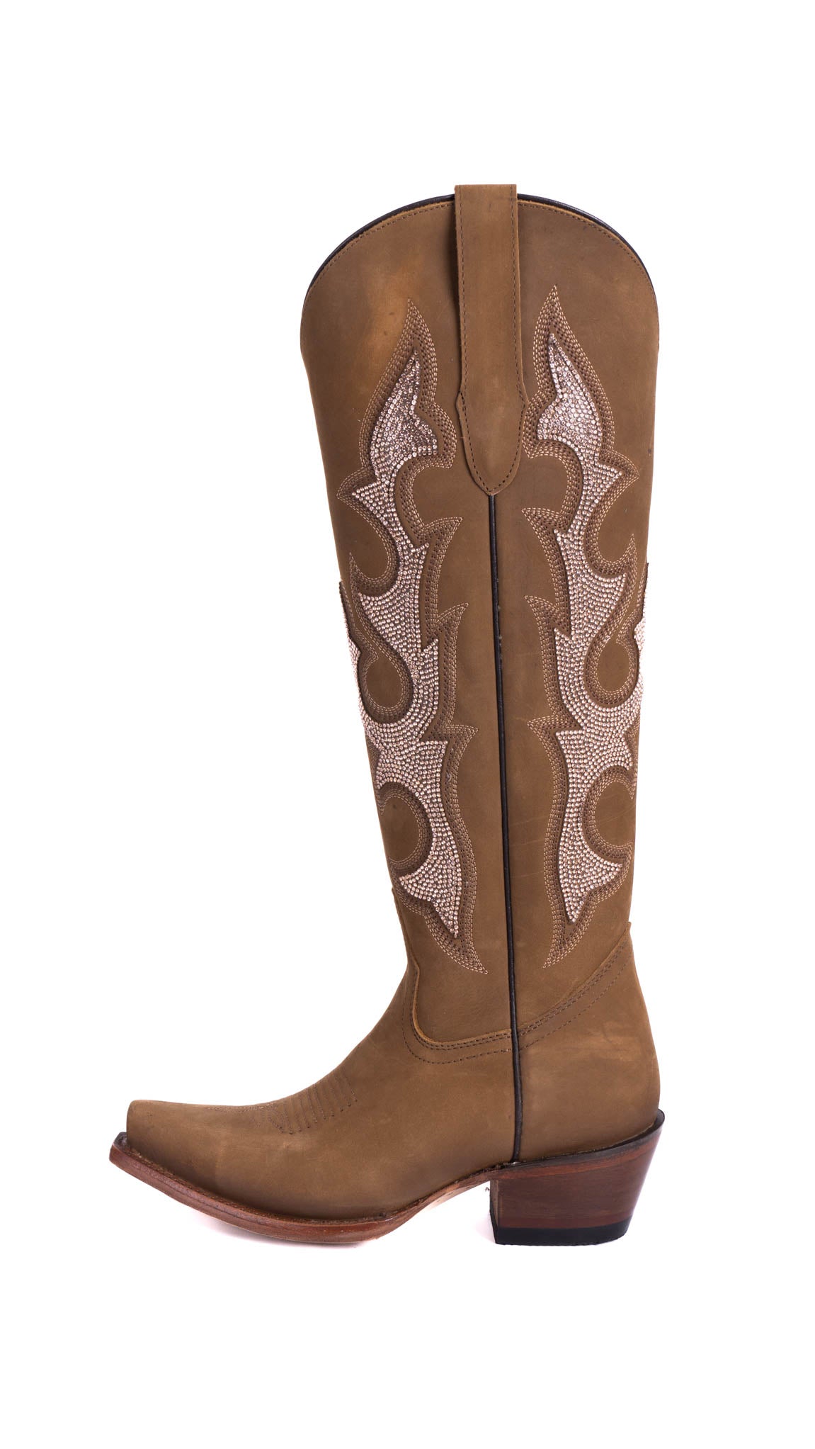 Makayla Nobuck Tall Snip Toe Cowgirl Boots