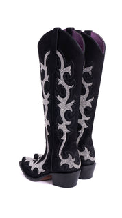 Azalea Rhinestone Nobuck Tall Cowgirl Boots