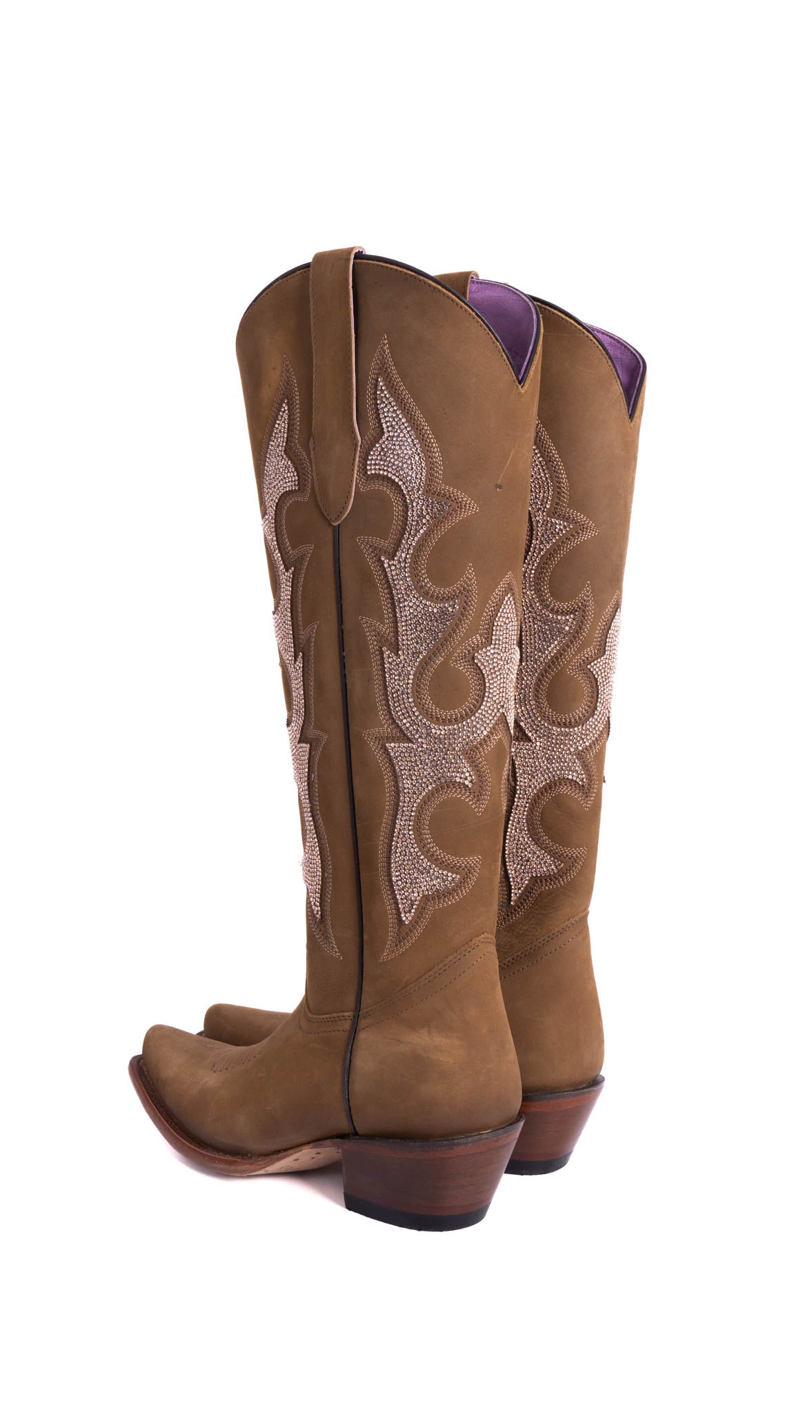 Makayla Nobuck Tall Snip Toe Cowgirl Boots