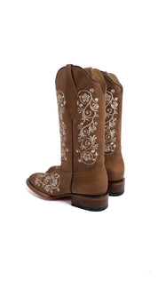 Verano Tabaco Square Toe Cowgirl Boot