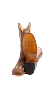 Verano Tabaco Square Toe Cowgirl Boot