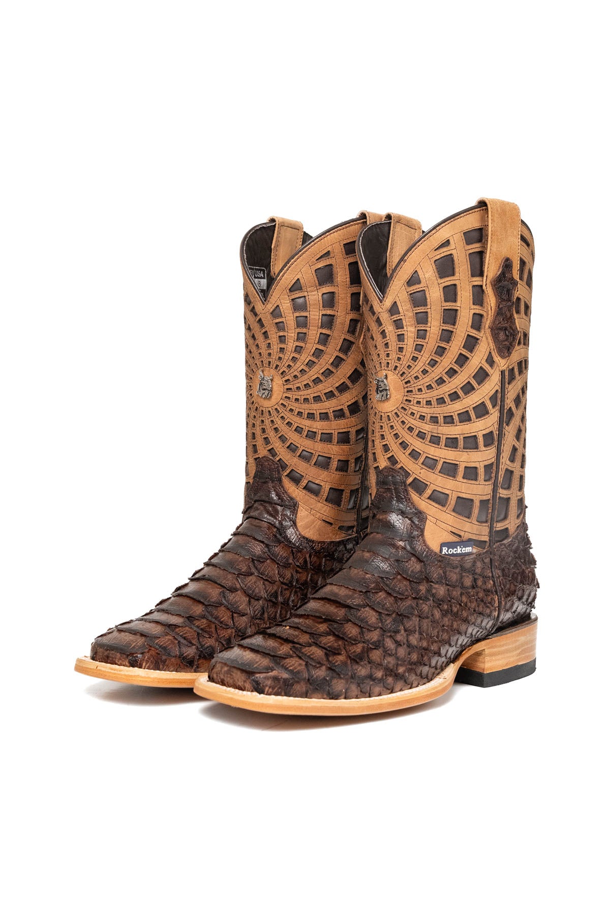 Brian Python Square Toe Cowboy Boot