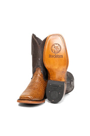 Montana Lizard Rodeo Toe Cowboy Boot