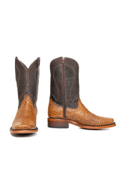 Montana Lizard Rodeo Toe Cowboy Boot