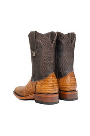 Montana Lizard Rodeo Toe Cowboy Boot