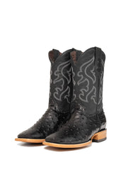 Jacob Ostrich Square Toe Cowboy Boot