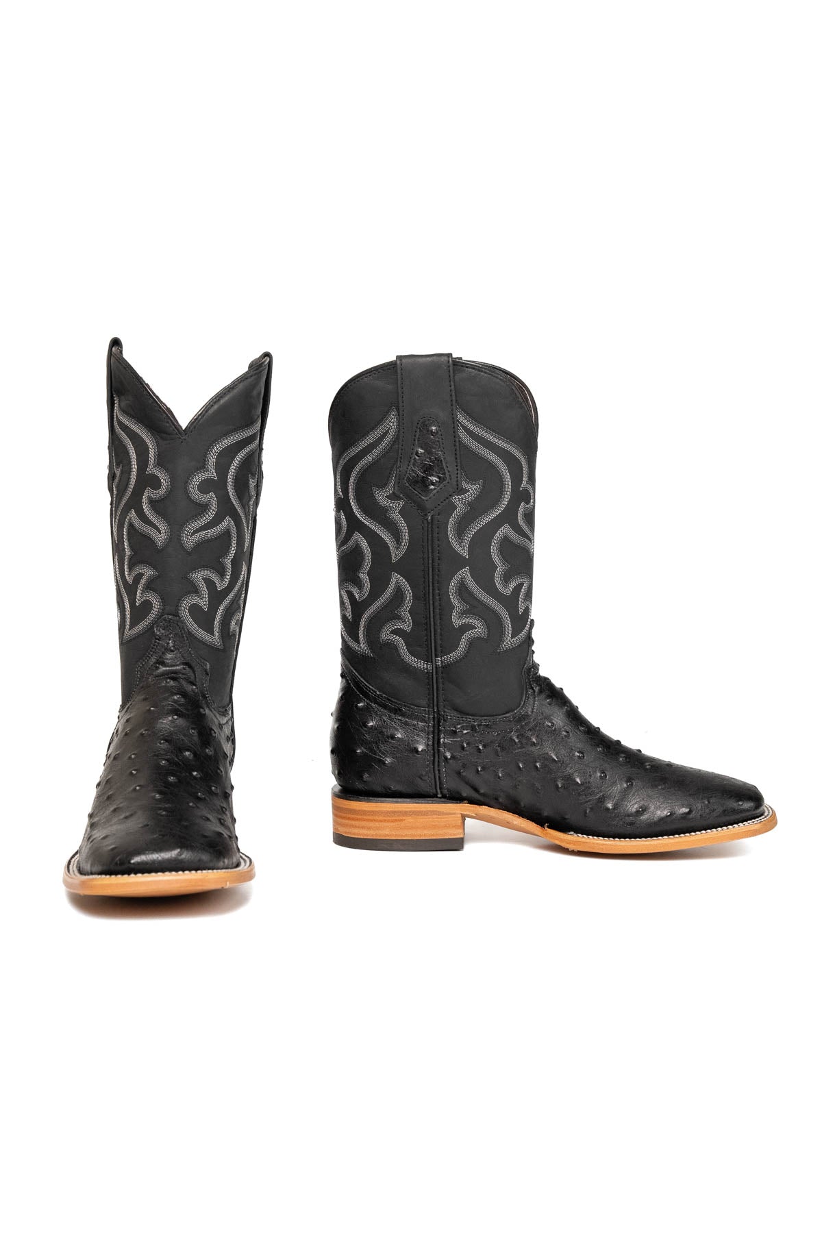 Jacob Ostrich Square Toe Cowboy Boot