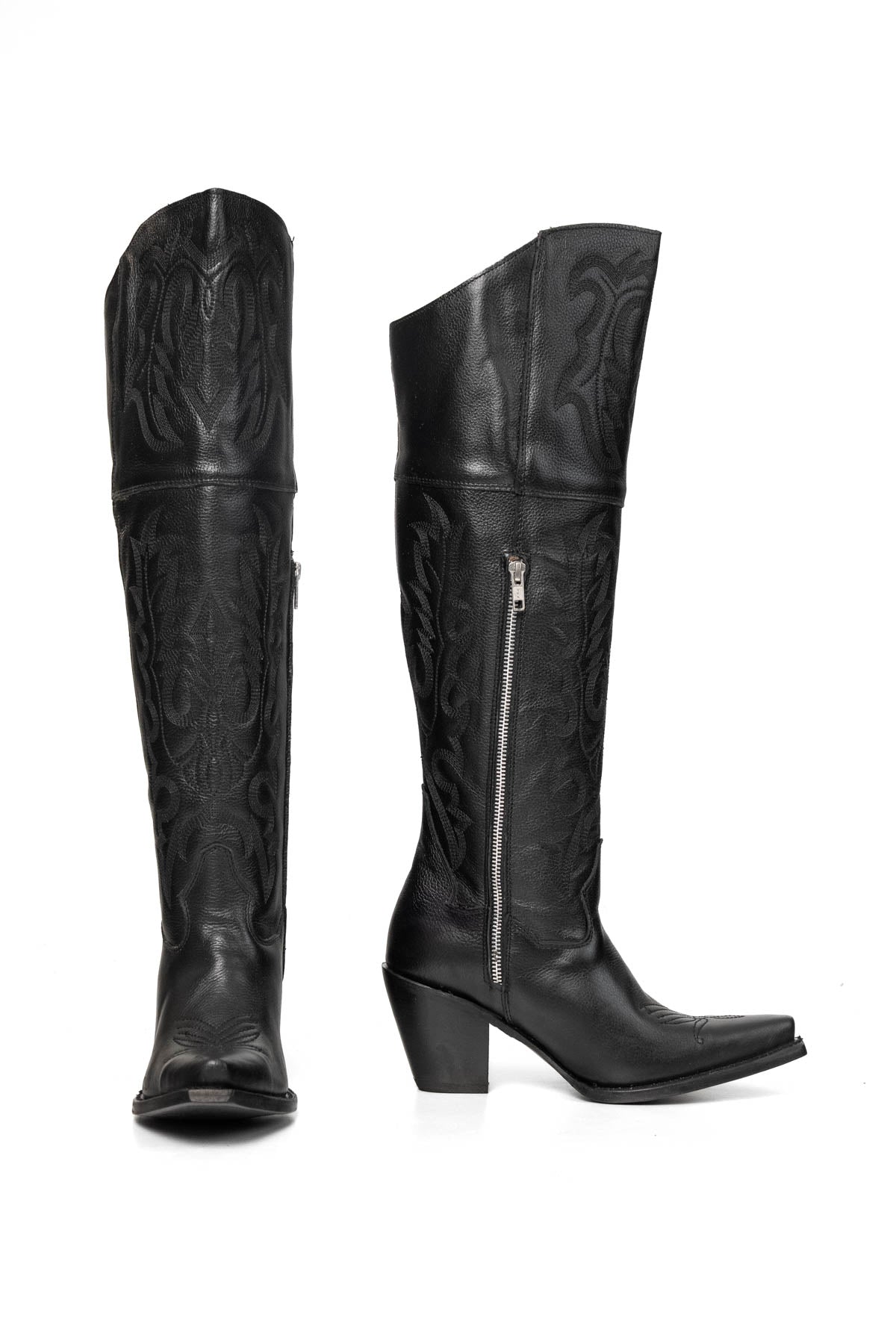 Abigail Knee High Snip Toe Cowgirl Boot