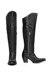 Abigail Knee High Snip Toe Cowgirl Boot