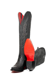 Marisol Tall Wide Calf Red Bottom Snip Toe Cowgirl Boot