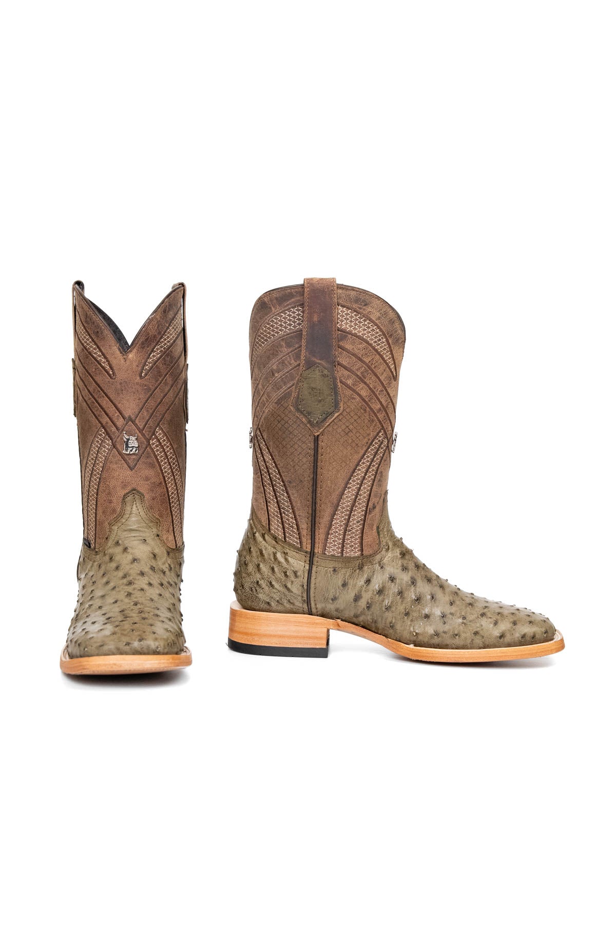 Monroe Ostrich Square Toe Cowboy Boot