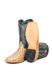 Renegate Ostrich Square Toe Cowboy Boot