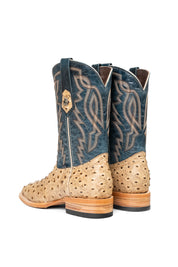 Renegate Ostrich Square Toe Cowboy Boot