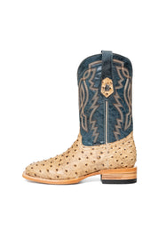 Renegate Ostrich Square Toe Cowboy Boot