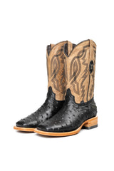 Renegate Ostrich Square Toe Cowboy Boot