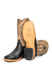 Renegate Ostrich Square Toe Cowboy Boot