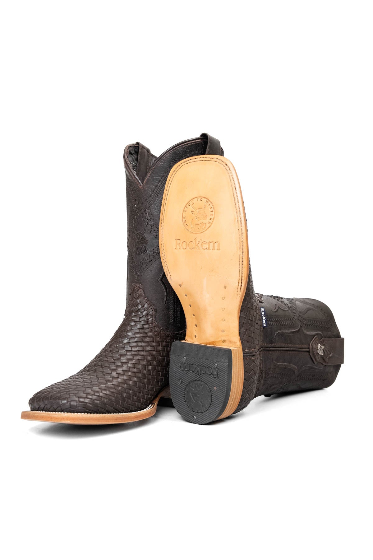 Woven Renegade Square Toe Cowboy Boot